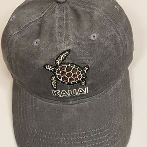 🟢NWT Kauai Sea Turtle Embroidered Dad Hat | Gray Adjustable Hawaii Cap